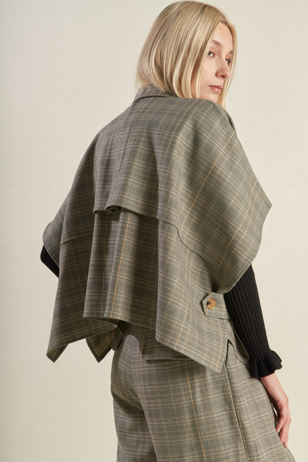 IMMACULATE EXCELLENCE WOVEN PLAID TOP Flying Tomato